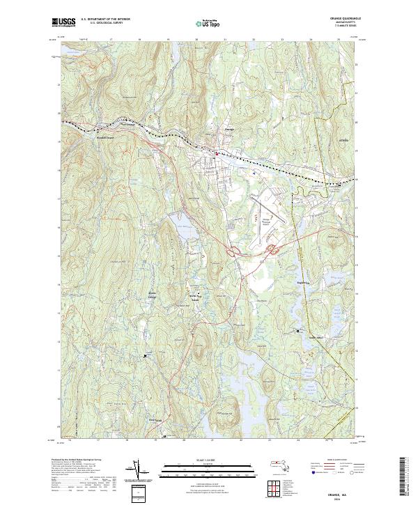 Orange topographic map thumbnail