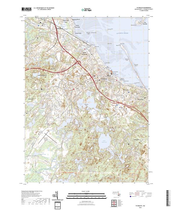 Plymouth topographic map thumbnail