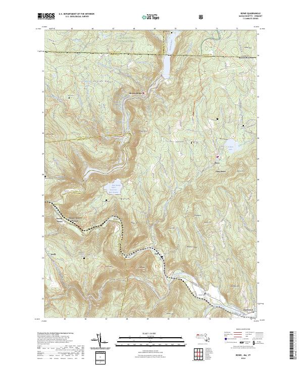 Rowe topographic map thumbnail