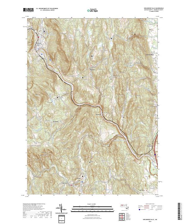 Shelburne Falls topographic map thumbnail