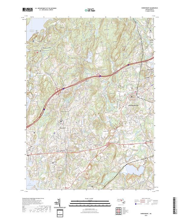 Shrewsbury topographic map thumbnail