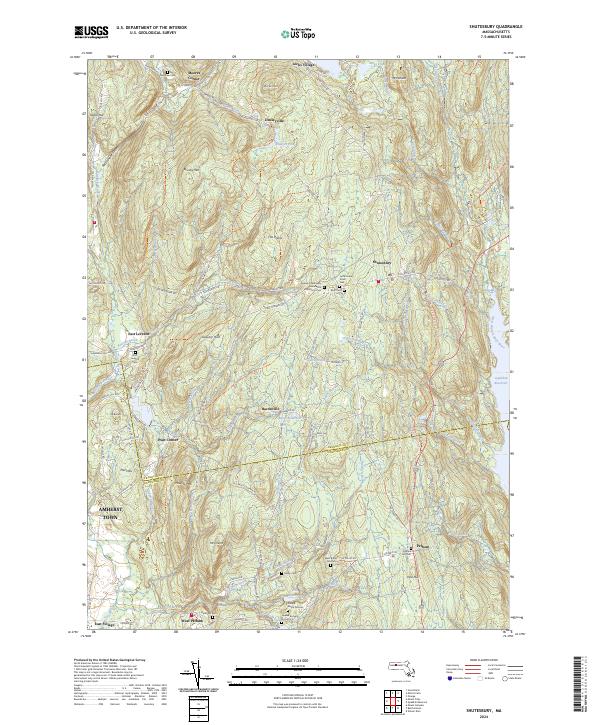 Shutesbury topographic map thumbnail
