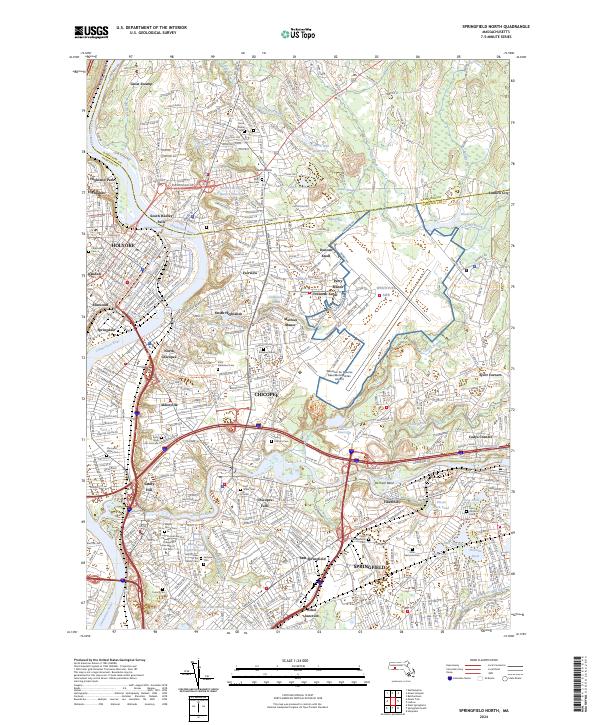 Springfield North topographic map thumbnail