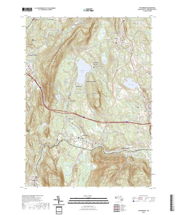 Stockbridge topographic map thumbnail
