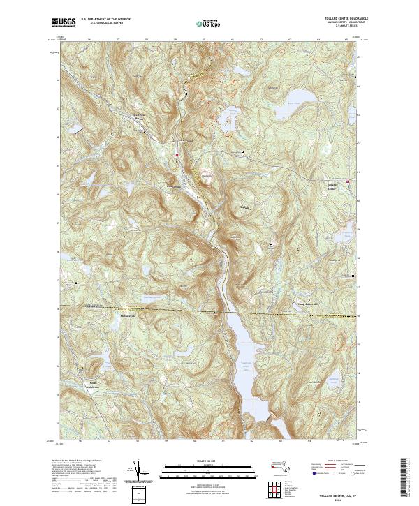 Tolland Center topographic map thumbnail