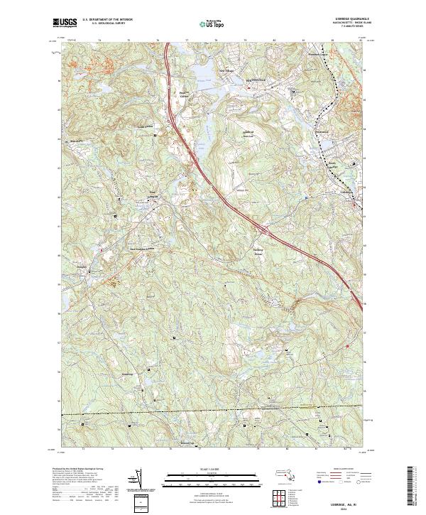 Uxbridge topographic map thumbnail