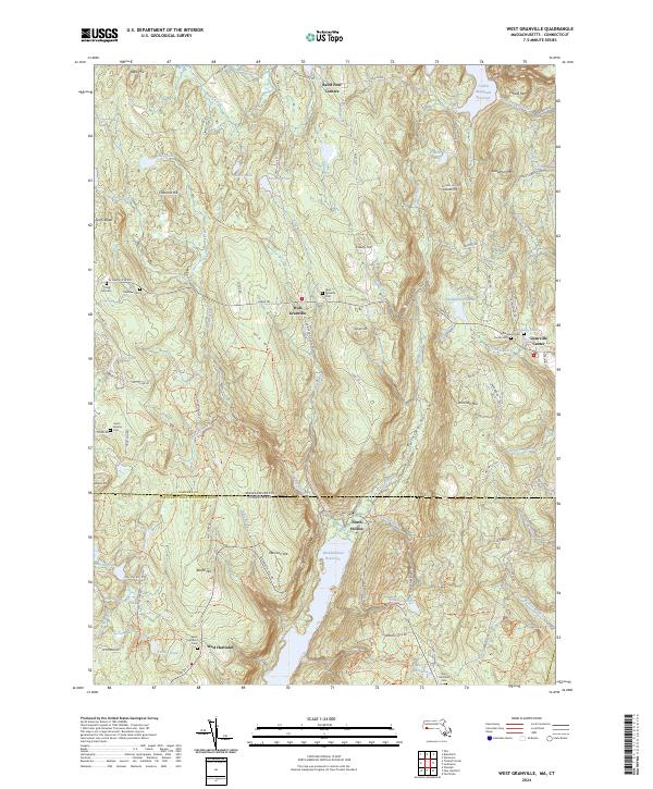 West Granville topographic map thumbnail