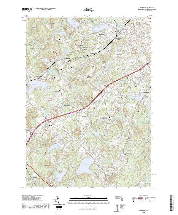 Westford topographic map thumbnail