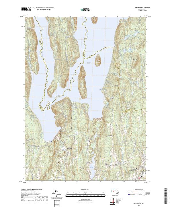 Winsor Dam topographic map thumbnail