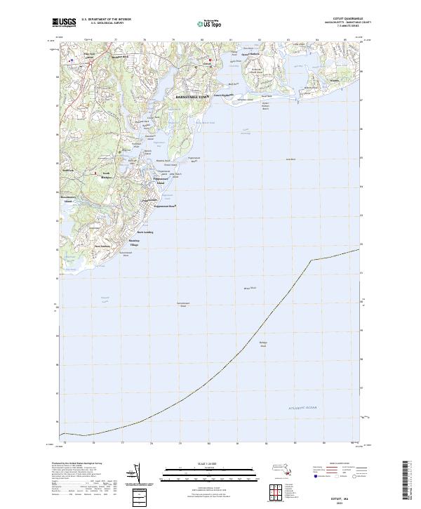 Cotuit 2023 topographic map thumbnail