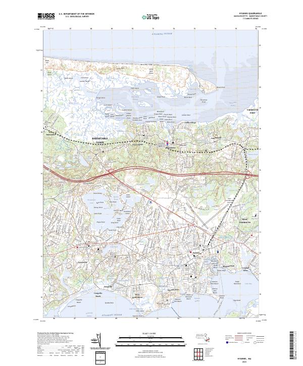 Hyannis 2023 topographic map thumbnail