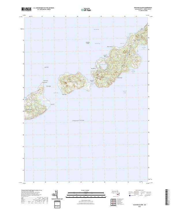 Naushon Island topographic map thumbnail