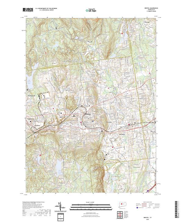 Bristol topographic map thumbnail