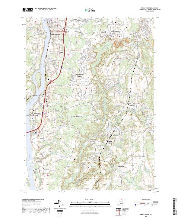 Broad Brook topographic map thumbnail