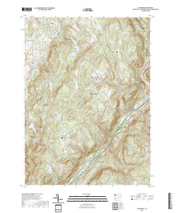Ellsworth topographic map thumbnail