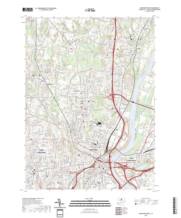Hartford North topographic map thumbnail
