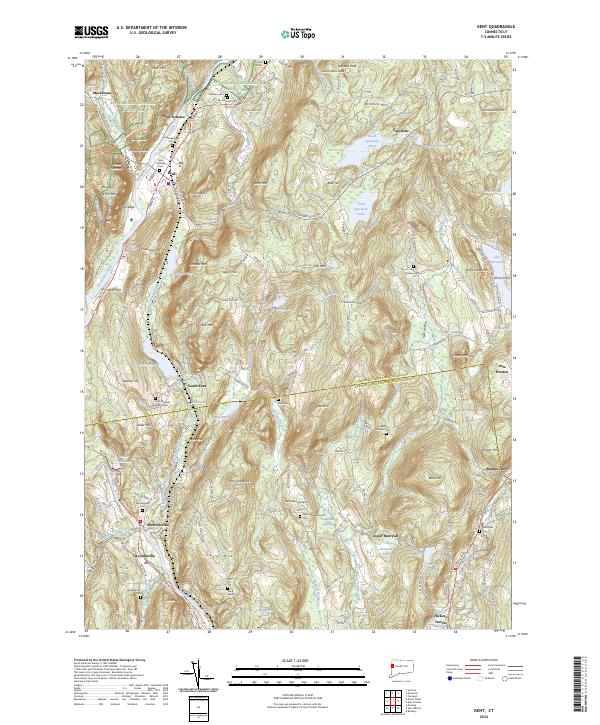 Kent topographic map thumbnail