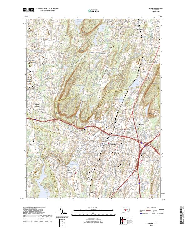 Meriden topographic map thumbnail