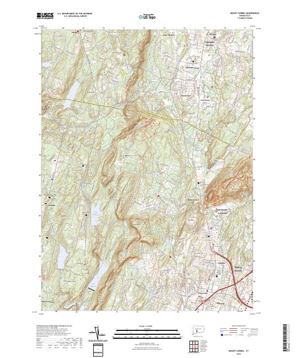 Mount Carmel topographic map thumbnail