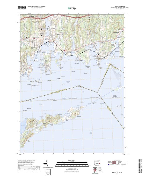 Mystic topographic map thumbnail