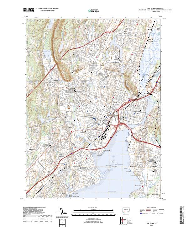 New Haven topographic map thumbnail