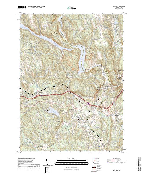 Newtown topographic map thumbnail