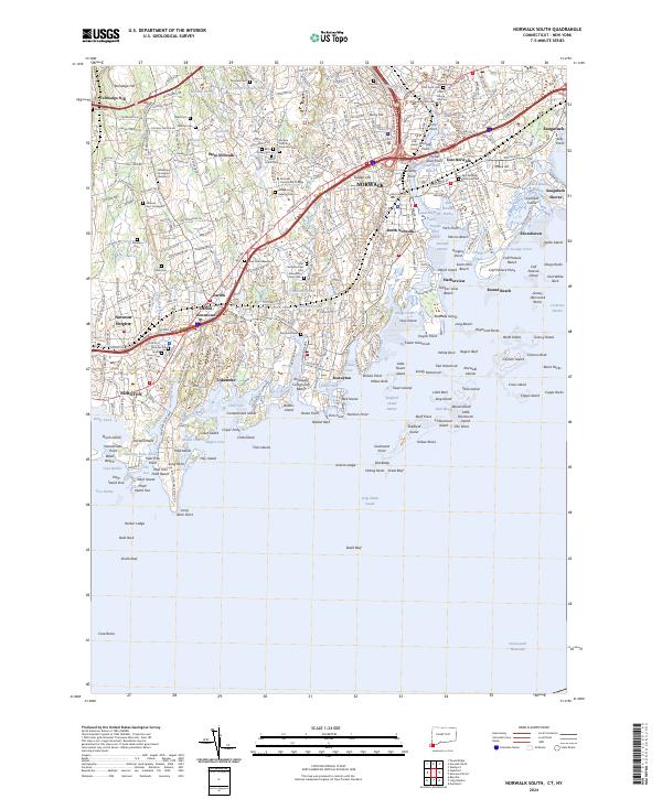 Norwalk South topographic map thumbnail
