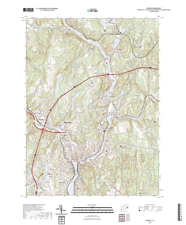 Norwich topographic map thumbnail