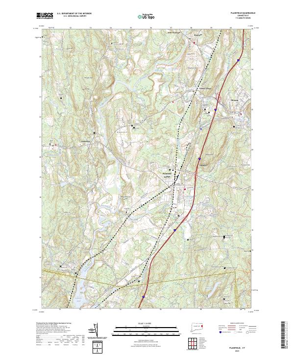 Plainfield 2023 topographic map thumbnail