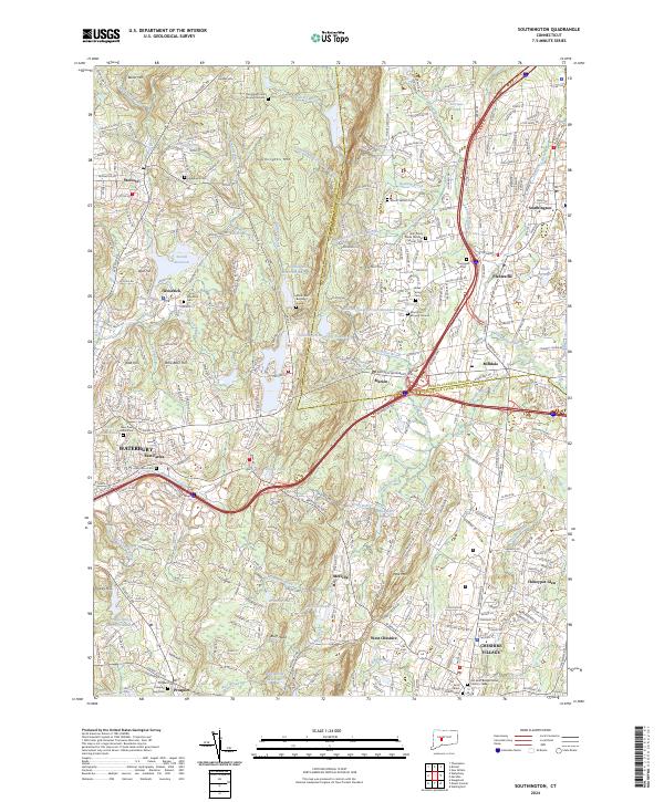 Southington topographic map thumbnail