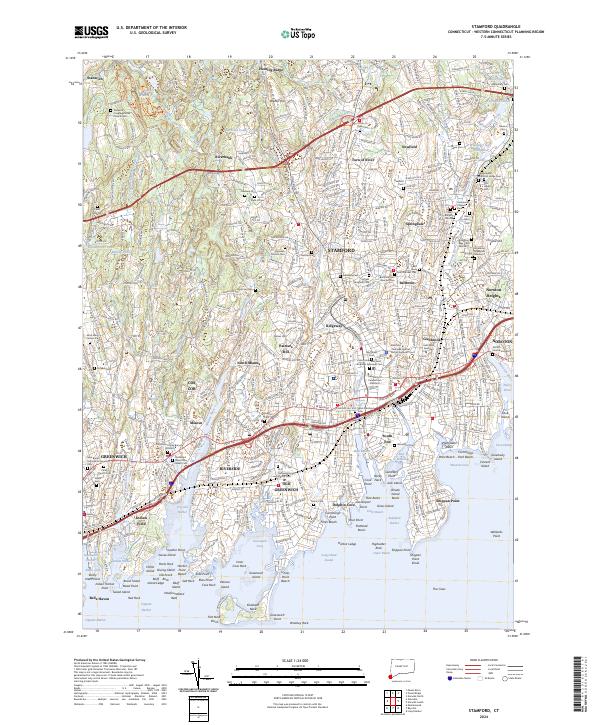 Stamford topographic map thumbnail