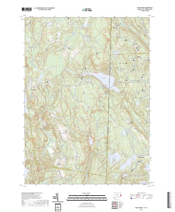 Voluntown topographic map thumbnail