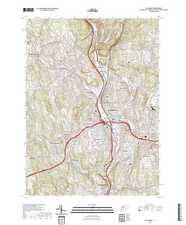 Waterbury topographic map thumbnail