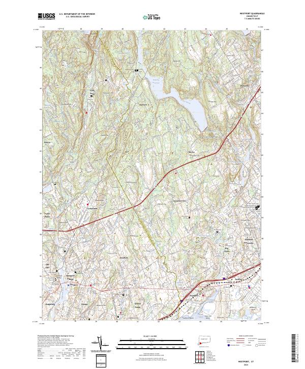 Westport topographic map thumbnail