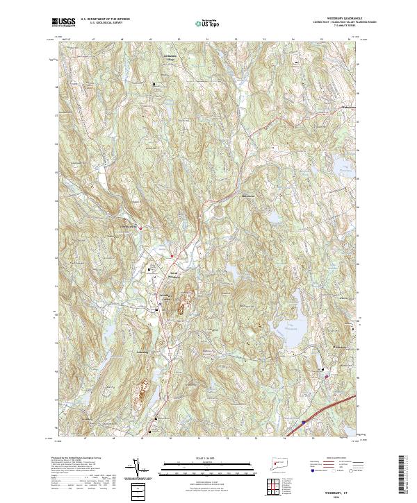 Woodbury topographic map thumbnail