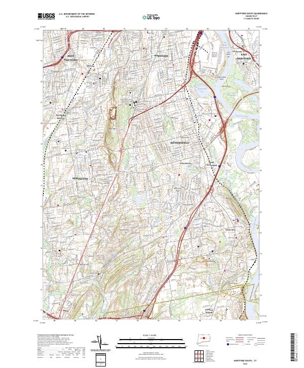 Hartford South topographic map thumbnail