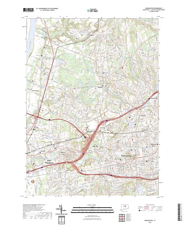 Manchester topographic map thumbnail