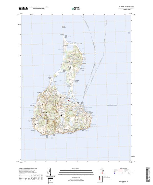 Block Island topographic map thumbnail