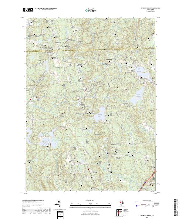 Coventry Center topographic map thumbnail