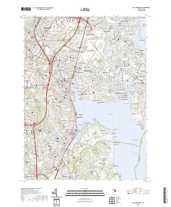 East Greenwich topographic map thumbnail