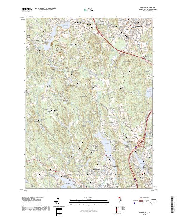 Georgiaville topographic map thumbnail