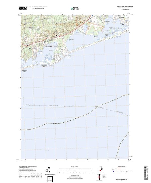 Quonochontaug topographic map thumbnail