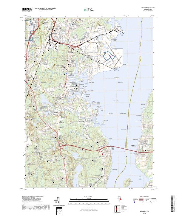 Wickford topographic map thumbnail