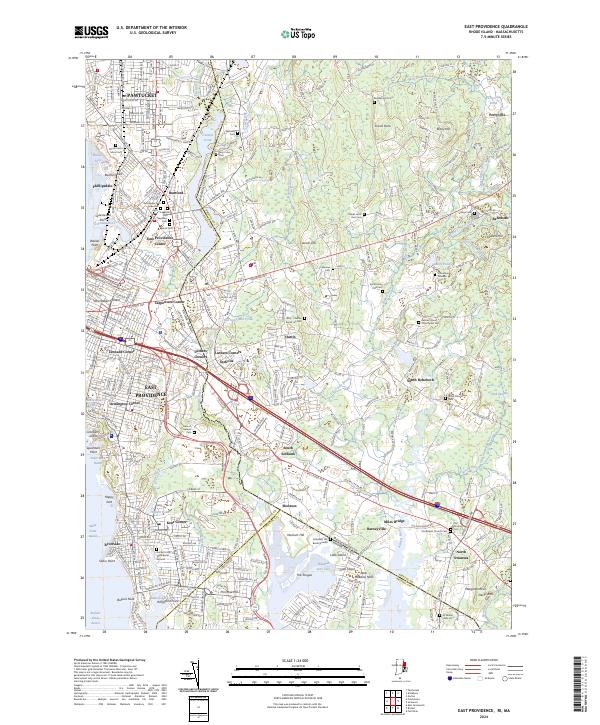 East Providence topographic map thumbnail