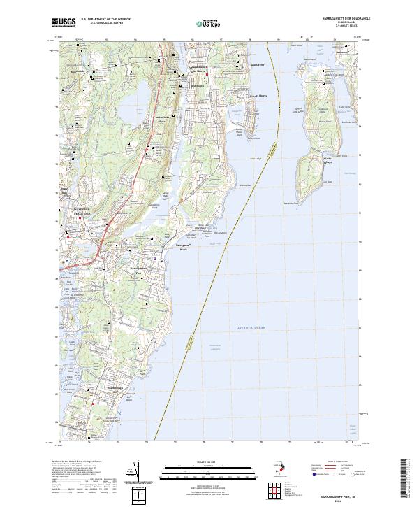 Narragansett Pier topographic map thumbnail