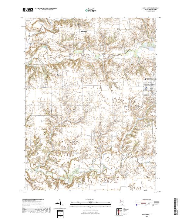 Aledo West topographic map thumbnail