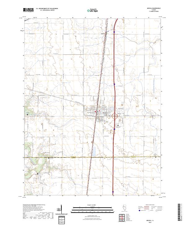 Arcola topographic map thumbnail