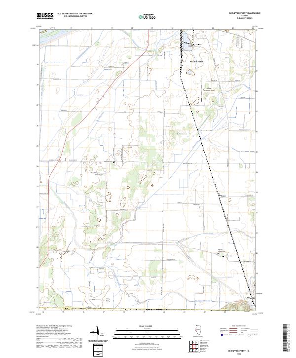 Arenzville West topographic map thumbnail