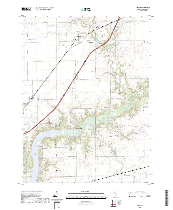 Argenta topographic map thumbnail
