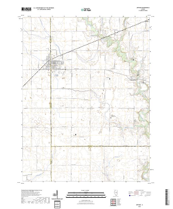 Arthur topographic map thumbnail
